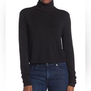 BLDWN Black Vaughn Cropped Turtleneck